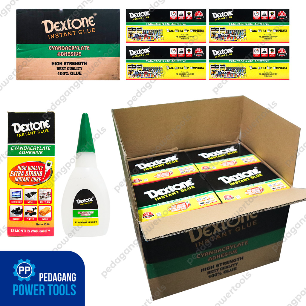 

DEXTONE 1 Dus 600 pcs Lem Tetes 5 Detik Instan Korea Cair Serbaguna Cyanoacrylate Adhesive