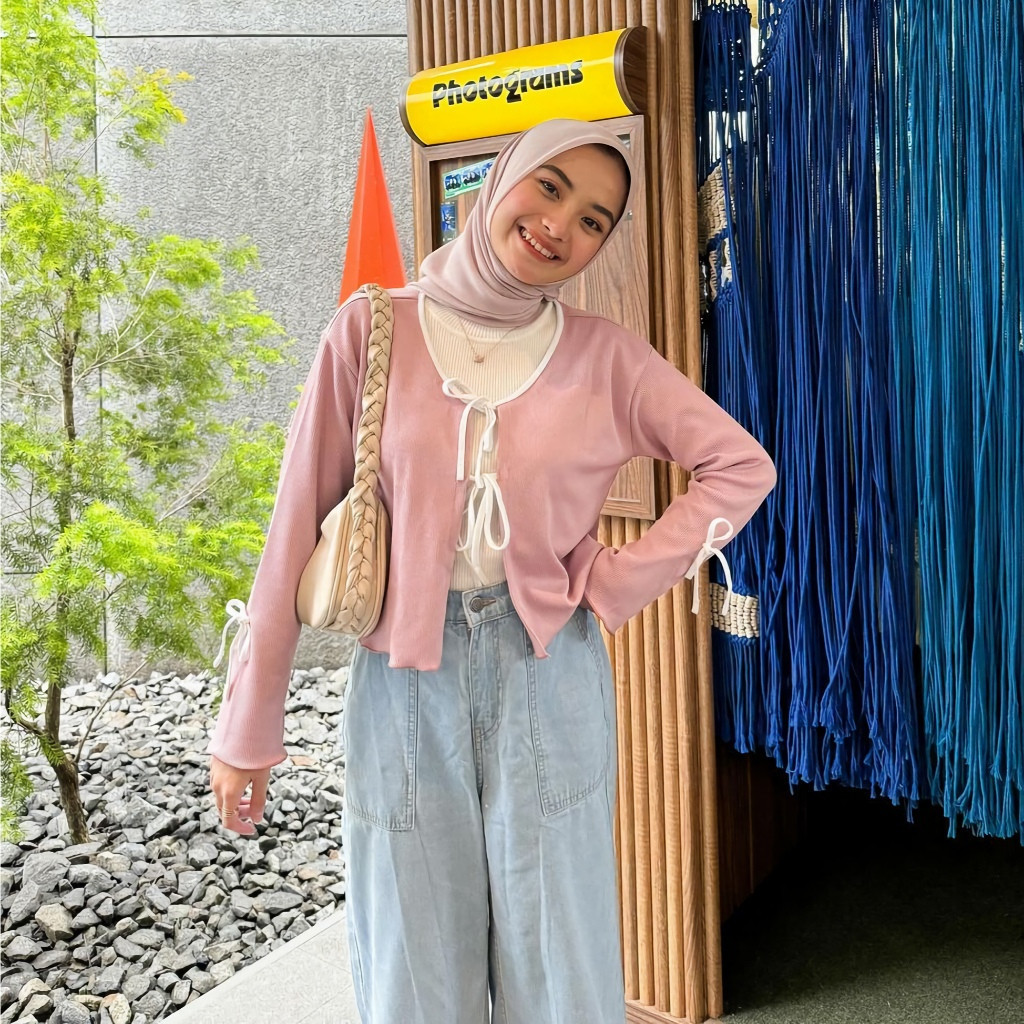 LINFORD - ZJD CARDIGAN KNIT PITA WANITA UFA / Cardigan PEONY Knit / OUTER WANITA KOREAN STYLE / FASH