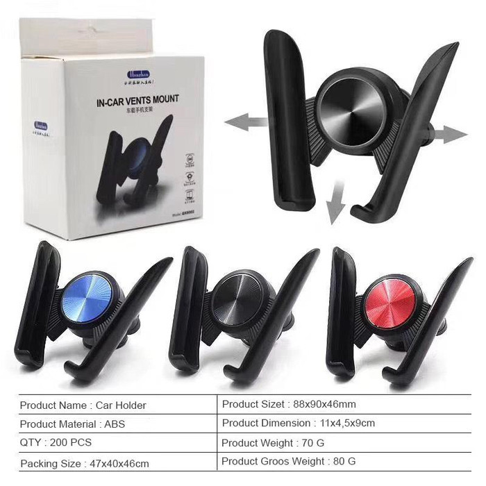 

Car phone holder HP mobil Lazy pod Ram In car Vents AC Mount Universal - Biru