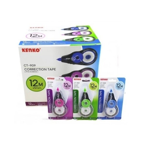 

(LUSIN) Tipex Pita Correction Pen Tape Kertas - Kenko CT-909