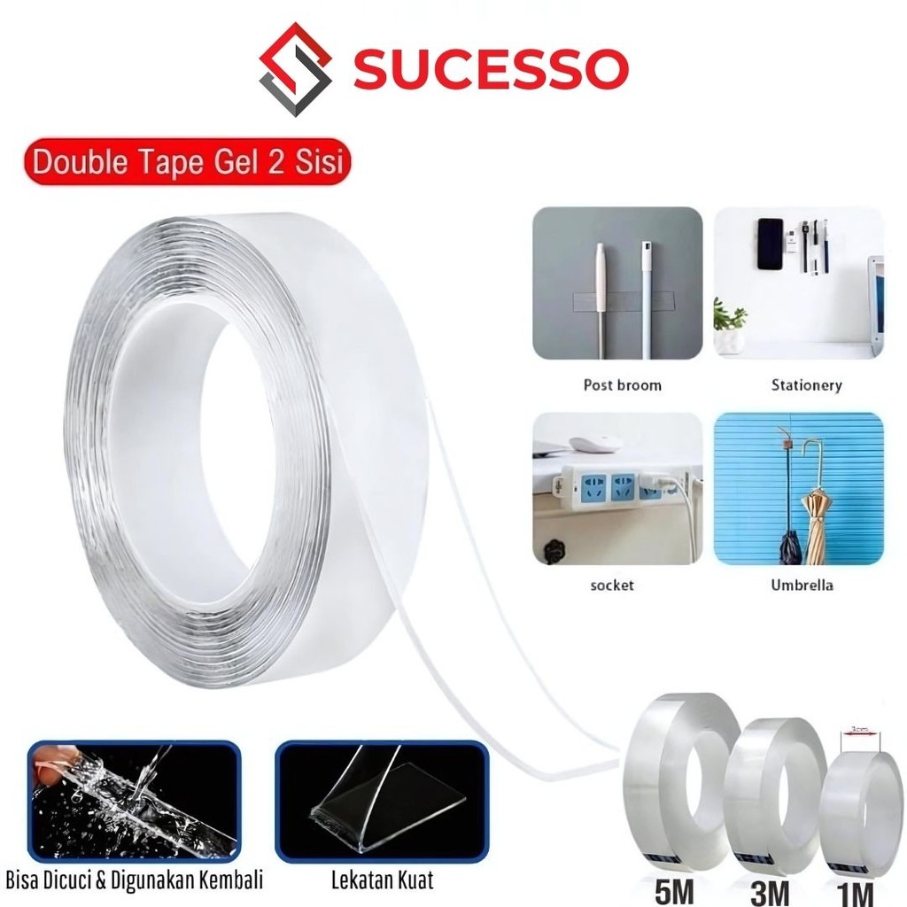 

Double Tape Nano Magic isolasi Bening 1 Meter 2 Meter 3 Meter