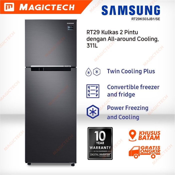 KULKAS SAMSUNG RT29K503JB1 SE INVERTER 2 PINTU 300 LITER