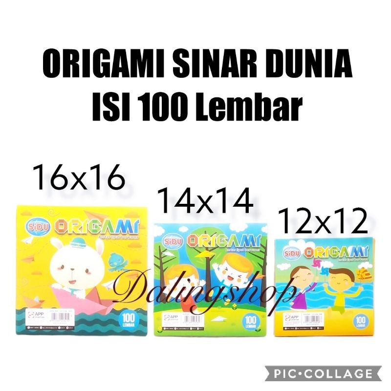 

ORIGAMI SIDU / KERTAS ORIGAMI LIPAT / UKURAN 12X12 14X14 16X16 ISI 100 LEMBAR