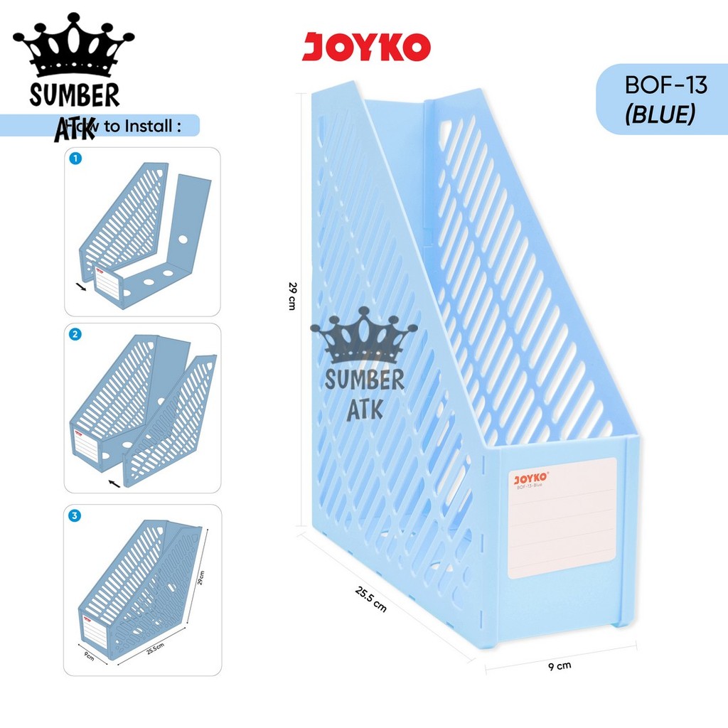 

Box File Keranjang Plastik Rakit Joyko BOF-13 Blue Pink RB9