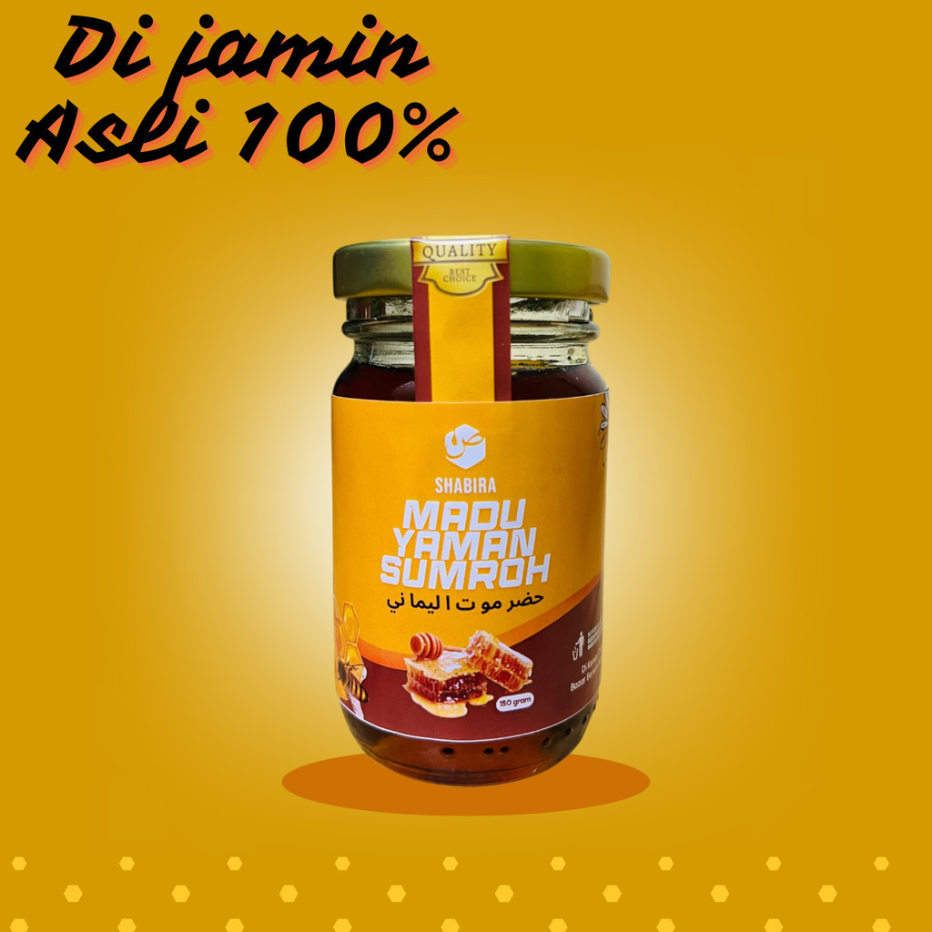 

Madu Yaman Sumroh Murni Timur Tengah Raw Honey Yemeni Pure Original 150 gram 100% Asli Murni Madu Asli Yaman Sumroh Shabira