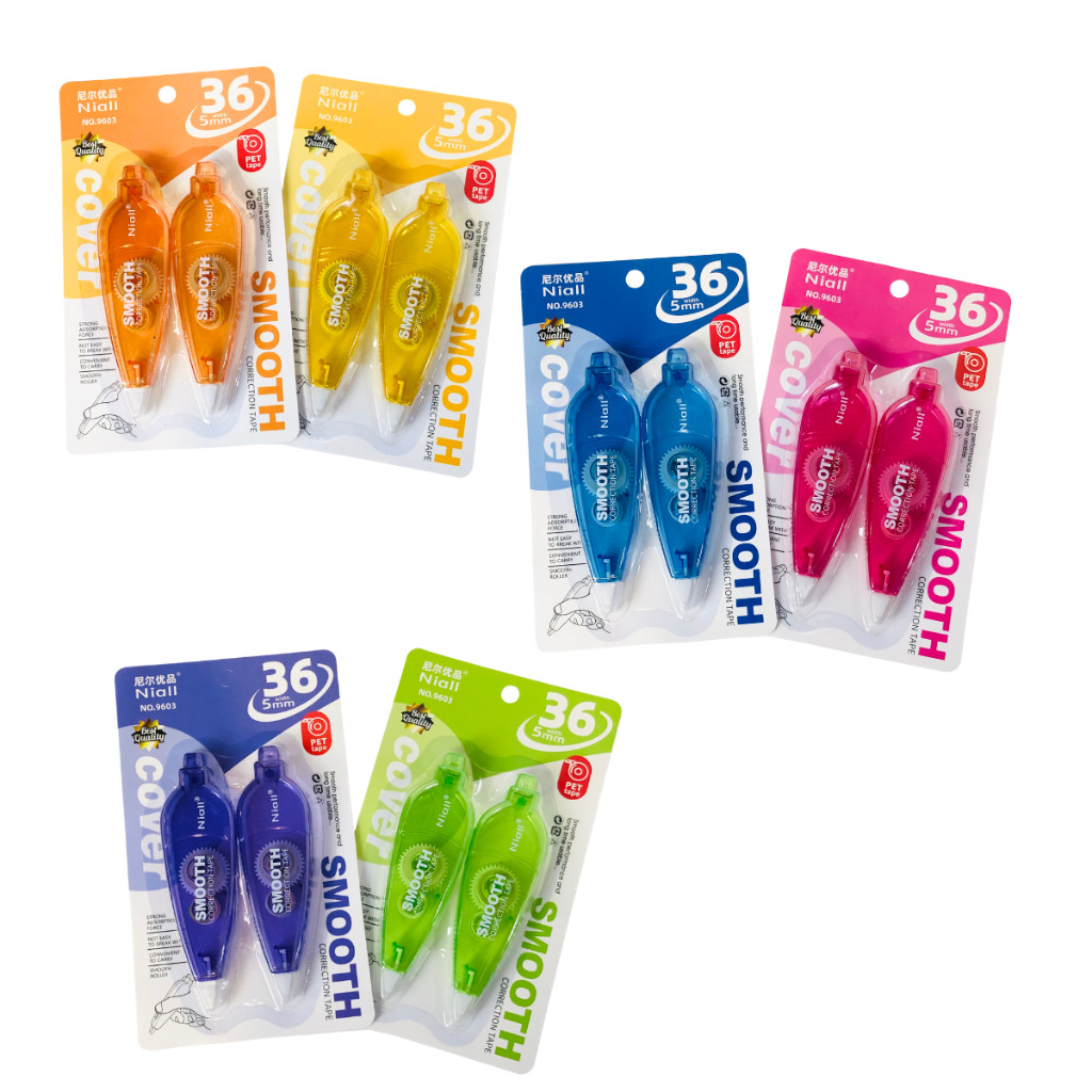 

Correction Tape Set 2 Nial 9603 Smooth Tipe-x Kertas Tip-ex Pita Isi 2 Impor Set Alat Tulis - SATUAN- SHAGB