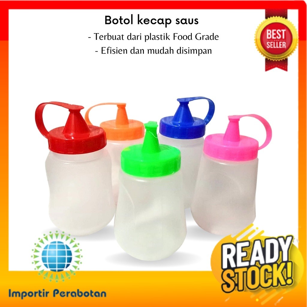 IMP -B115- Botol Kecap Saus - Botol Isi Ulang - Wadah Kecap dan Saus - Botol Plastik Kecap