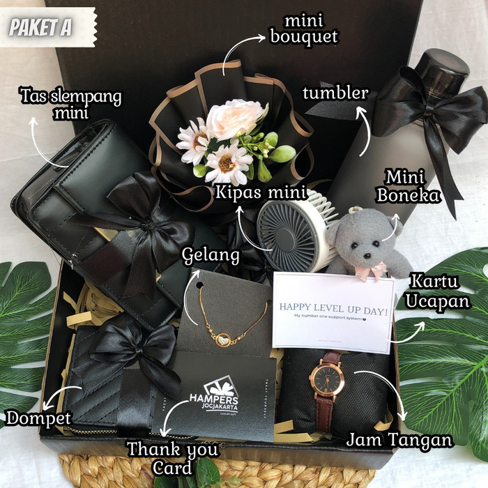 DISKON  hampers kado ulang tahun cewek premium paket lengkap gift kado ultah - Hampers cewek A