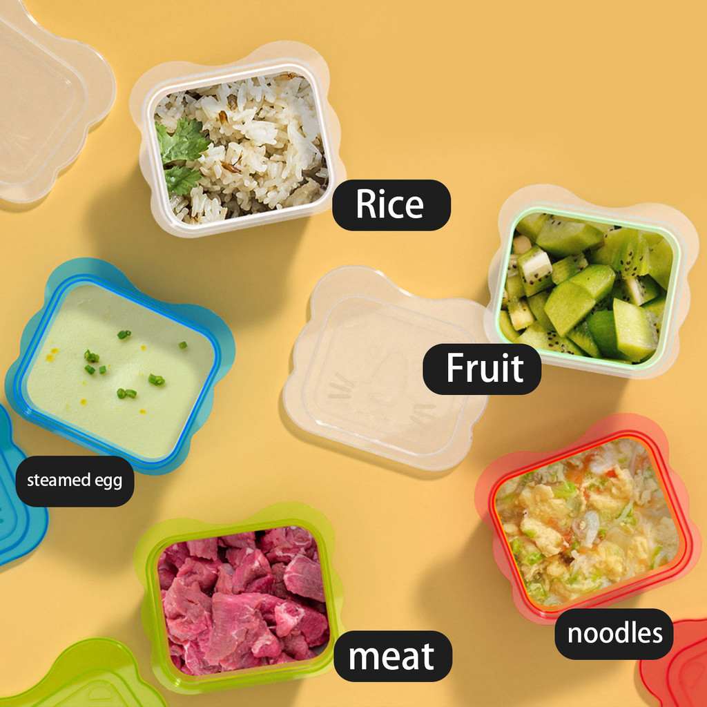 Baby Lion Complementary Food Box Baby Food Container Fresh Storage Box Refrigerated  Microwaveable