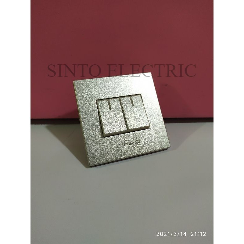 PANASONIC Saklar 2 Gang Hotel Style E Silver