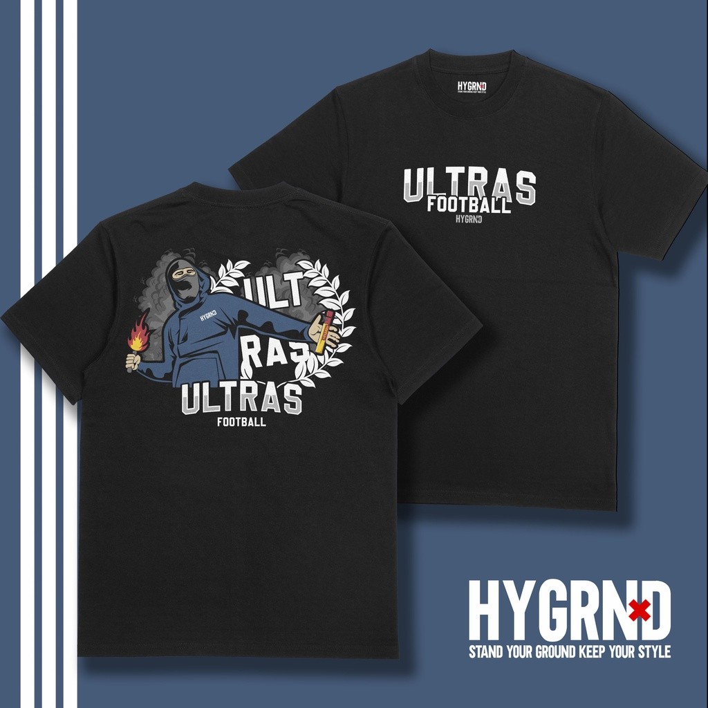 Heyground Casual "Ultras Football" -  Kaos Holigan Casual/Kaos Arema Malang/Kaos Persija Jakarta/Kao