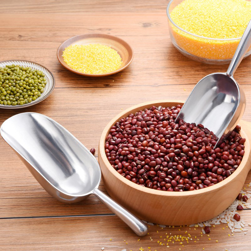 

1pcs Aluminum Alloy Bar Candy Scoop Shovel Scoop Round Bar Pub Home Ice Cubes Spice Candy Flour Nut Scoop coffee spoon