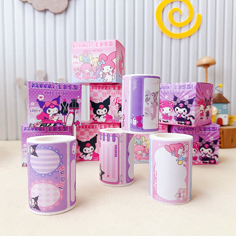 

[GROSIR ATK] STIKER LABEL NAMA, STICKY NOTES, MEMO PAD ROLL MOTIF DENGAN PULL OUT BOX SYSTEM