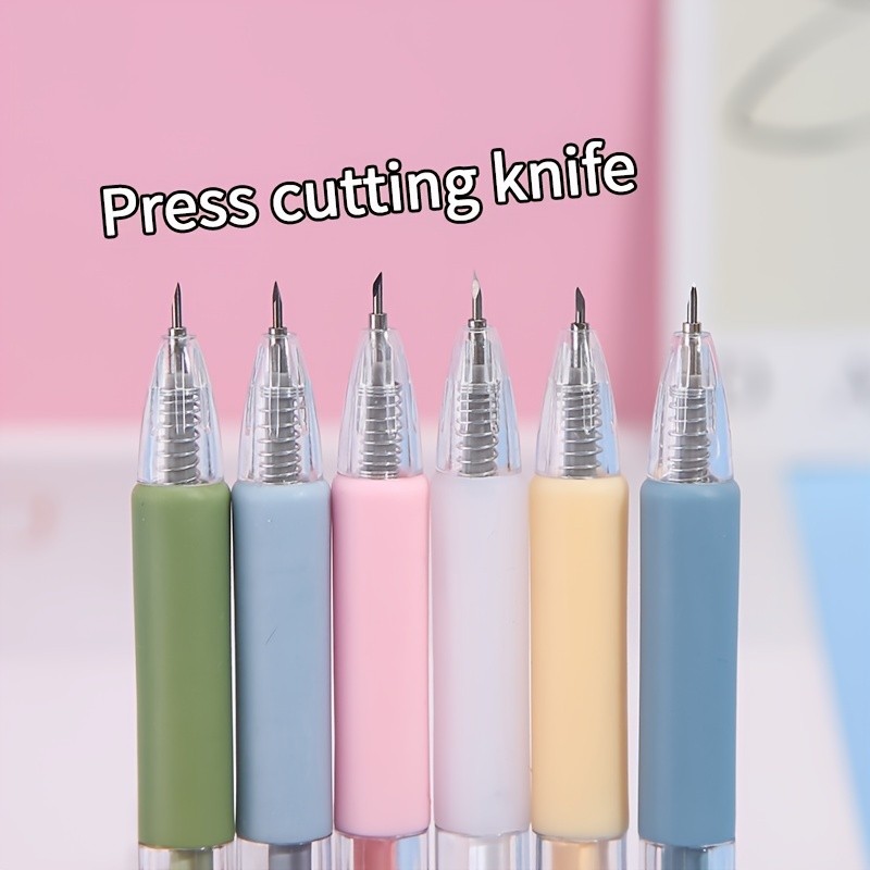 

1 pc Kawaii Art Utility Knife Pen Knife Cut Stickers Scrapbooking Cutting Tool Express Box Knife School Supplies DIY Craft