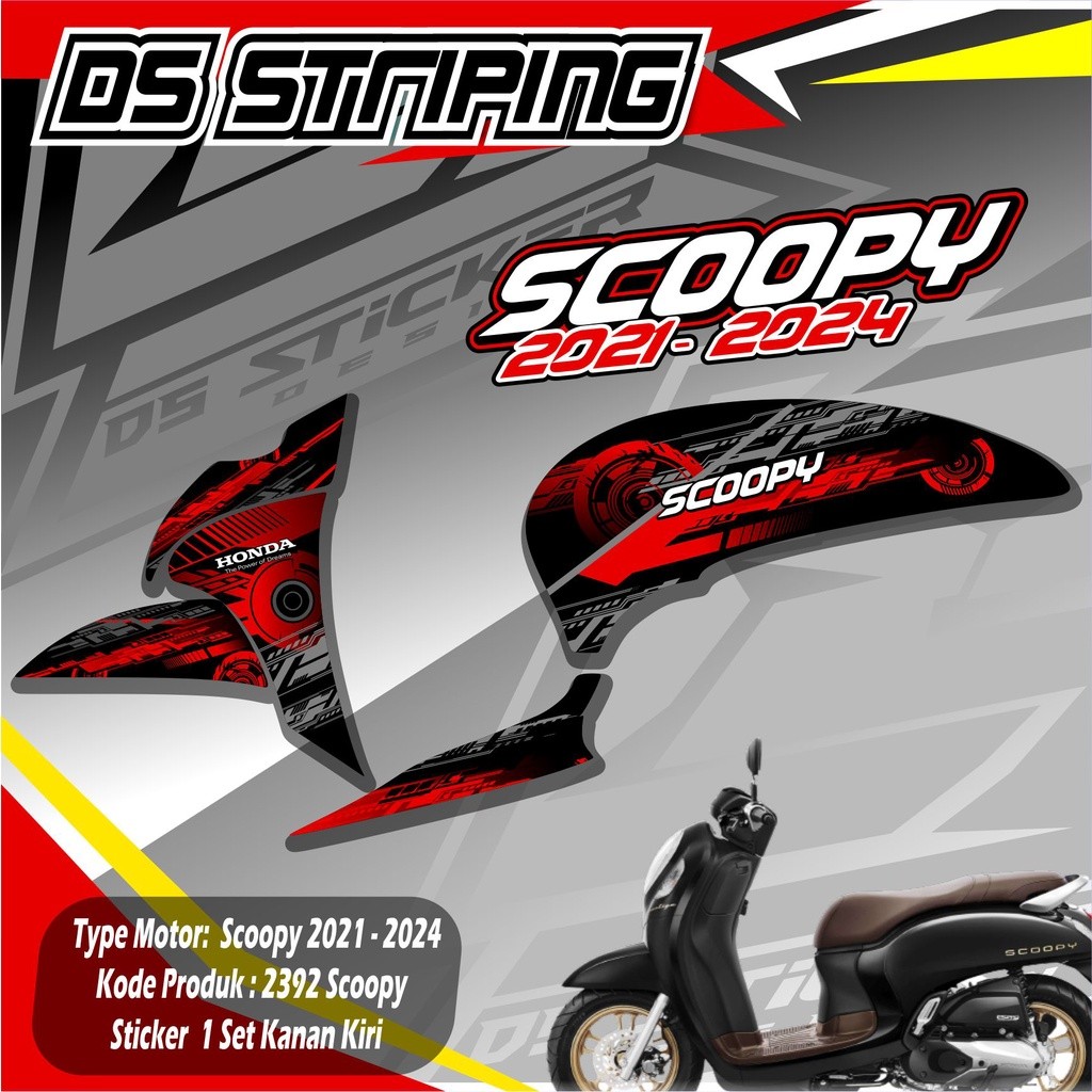 Sticker Striping Motor HONDA SCOOPY NEW 2021-2023