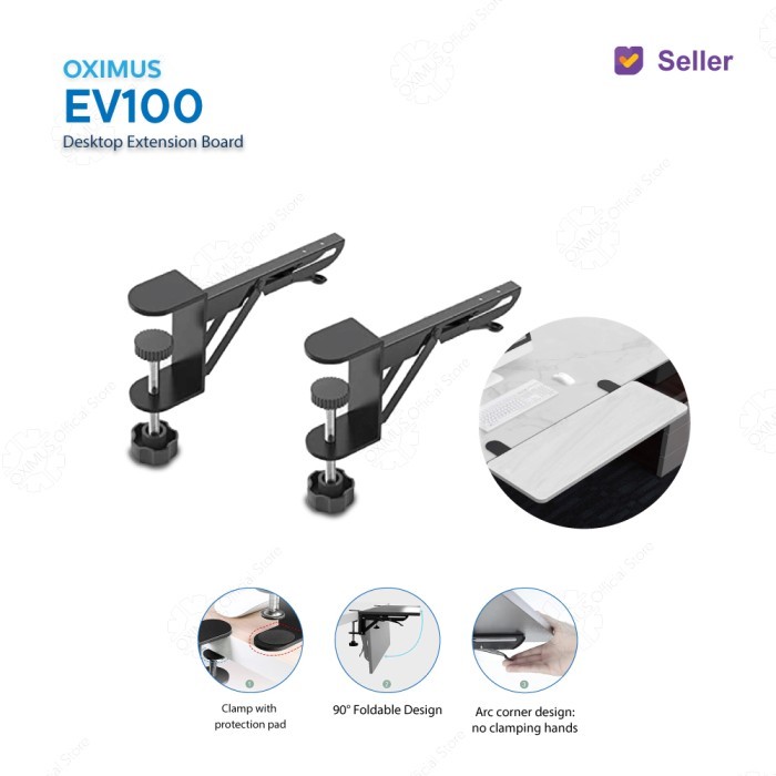 Bracket Desk Extension Board Ekstension Meja Bisa Lipat Oximus EV100 - EV100 TC