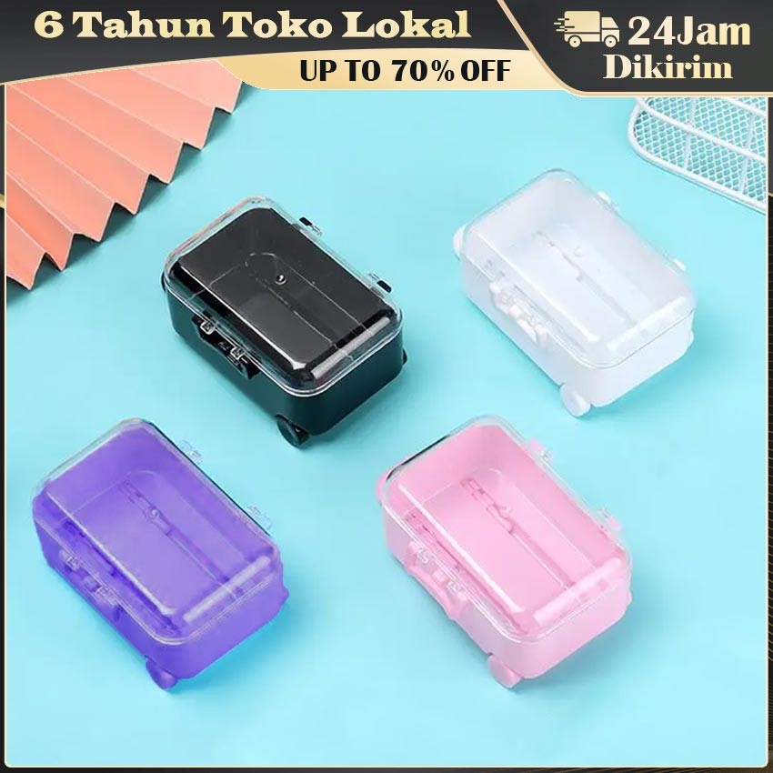 Kotak Penyimpanan Koper Mini Cute Souvenir / Kotak Penyimpanan Troli Mini Dengan Roda / Kotak Penyim