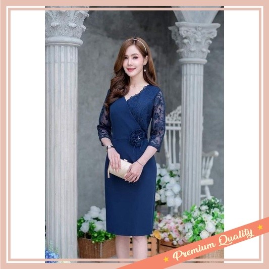 PROMO DRESS NATAL MURAH KEKINIAN KOREAN STYLE / Dress Brukat Natal dan pesta