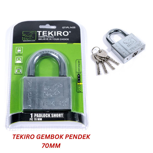 TEKIRO GEMBOK PENDEK 70 MM GT-PL1435 / PADLOCK SHORT