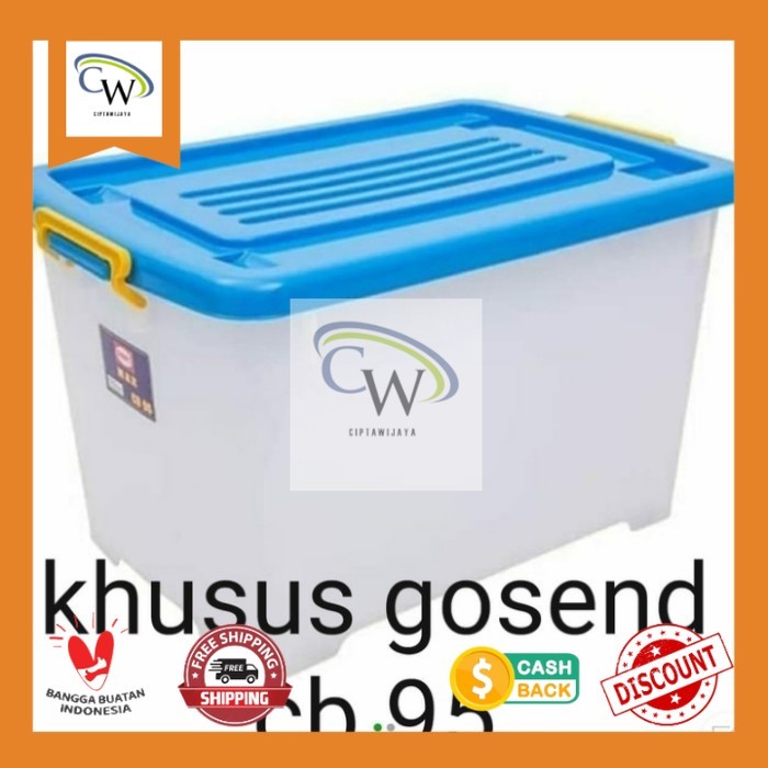 

shinpo container box 95 liter/cb 95/kotak plastik