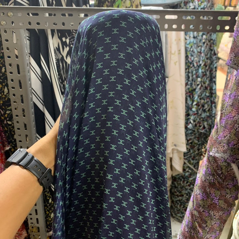 kain - kain bahan motif - kain sifon sutra - kain chiffon light - kain chiffon motif premium