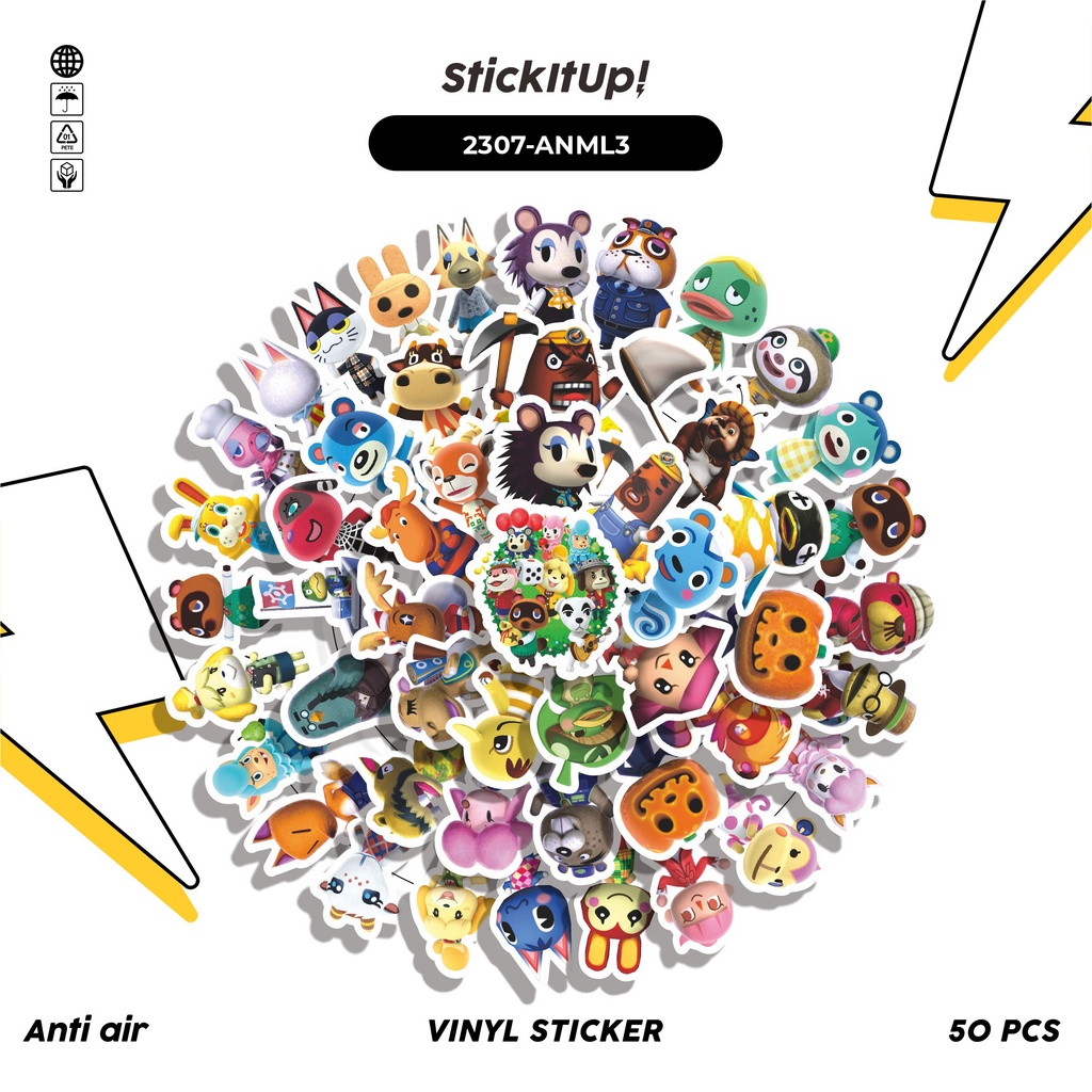 

COD✨ 50 Pcs Sticker Pack GAME SERIES ANIMAL CROSSING NINTENDO CHAR MIX 3 Lucu Aesthetic Vynil Waterproof untuk Freebies Sticker Buku Journal Casing HP Laptop