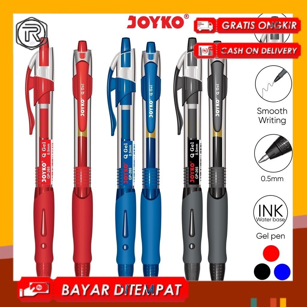

Gel Pen Pulpen Pena Joyko GP-265 Q Gel 0.5 mm