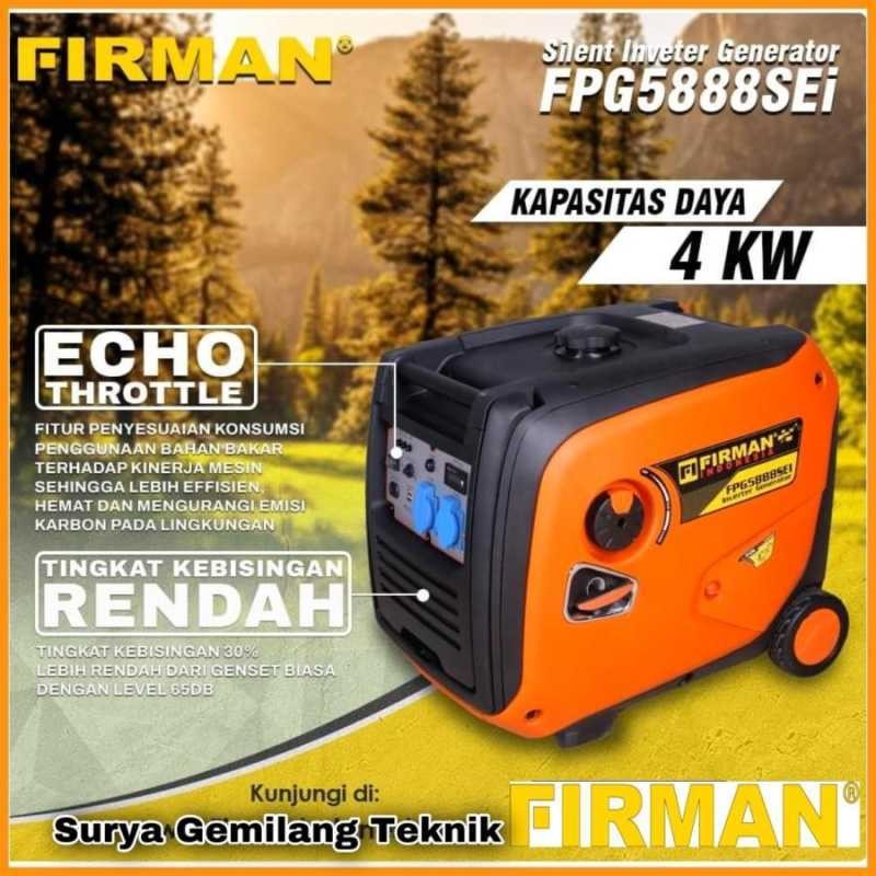 Genset inverter Silent Firman FPG 5888sei Mesin Genset Silent 4000Watt