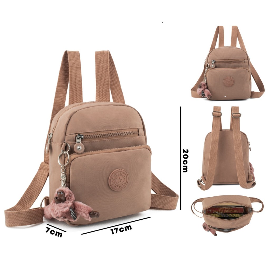 DEOBAGS -TAS RANSEL WANITA MINI / TAS RANSEL NYLON ANTI AIR / TAS RANSEL POLOS KECIL .KP 000310