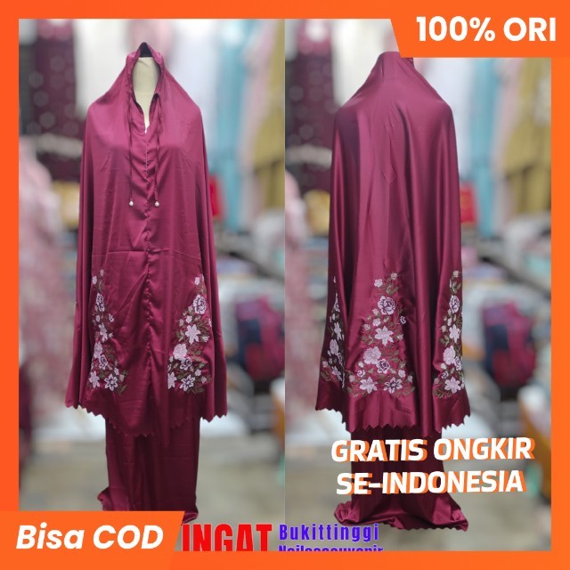 MUKENA BORDIR STRIMIN SATIN/BORDIR BUKITTINGGI/MUKENA BUKITTINGGI