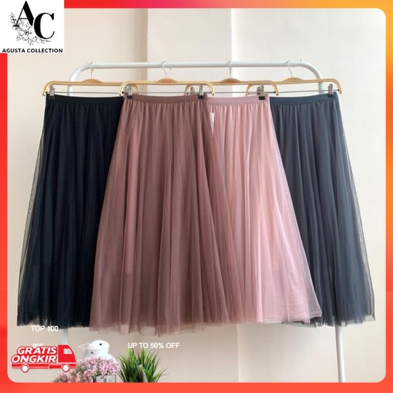 Rok Korea / CINDERELLA - Rok Tutu 3 Lapis Bridal Pecah 10 Tile Halus Premium Import Bangkok Panjang 