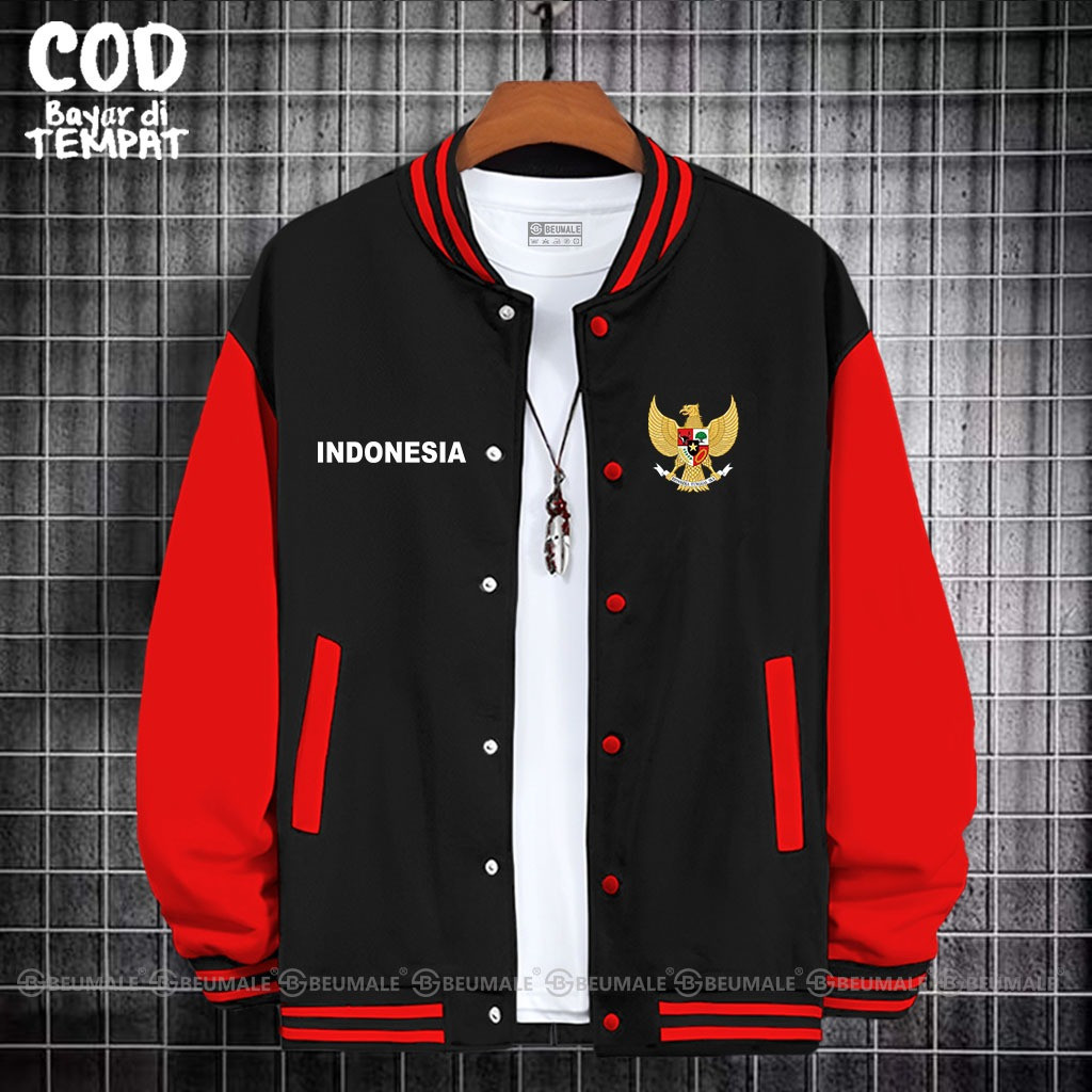 COD Jaket Baseball Kancing Jaket indonesia | Timnas| Garuda | Terbaru 2024 | Bisa  Custom Best Selle