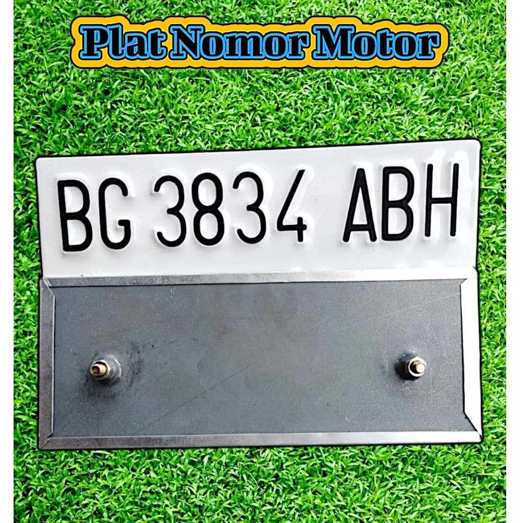 Bikin Plat Custom Motor Kecil Putih Free Custom