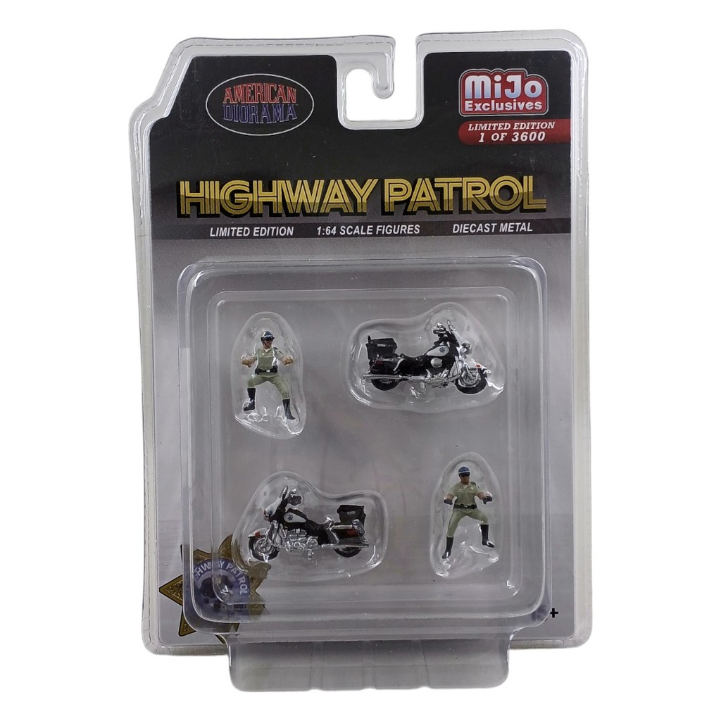 American Diorama Figure Set - Highway Patrol Motorcyles - Mijo
