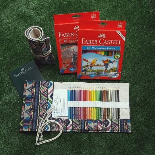 

BEST[Promo] TEMPAT PENSIL GULUNG CANVAS 48 /PENCIL CASE ROLL UP 48