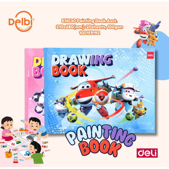 

Buku Gambar Deli 20 Lembar - EN030 EN030 Painting Book Asst. 210x280(mm)-20sheets, 100gsm
