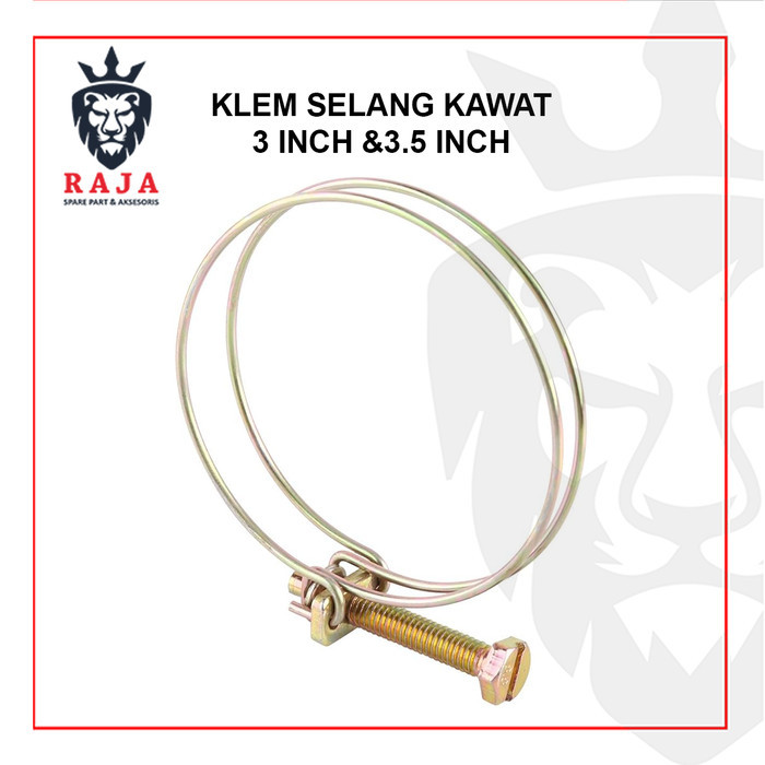 Klem Selang 3" & 3,5" Inch Klem Ikatan Selang Kawat