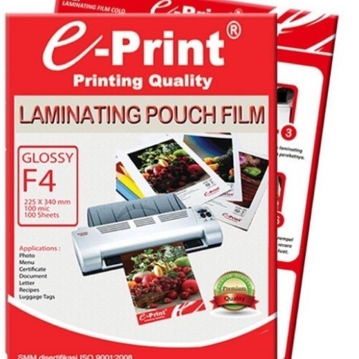 

E-Print Laminating Pouch Film F4/Plastik Laminating Eprint F4