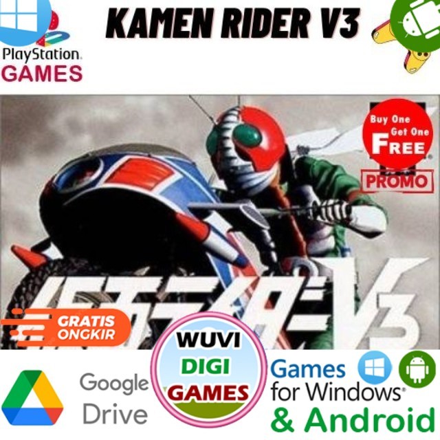 Jual Game PC Kamen Rider V3 Emulator PS1 | Bisa Main di Android atau PC | Beli 1 dapat 2 - WuviDigiG