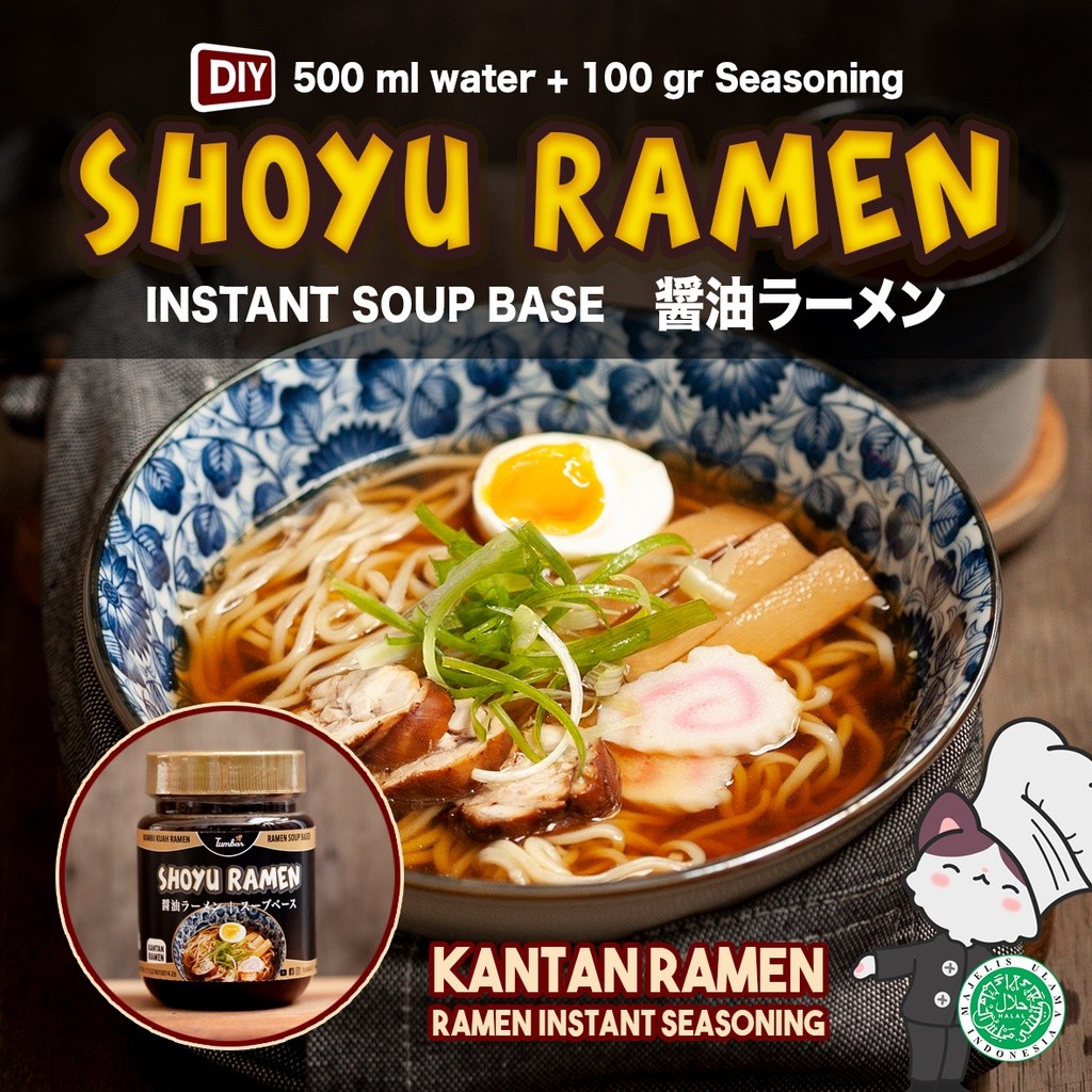 

BUMBU INSTANT SHOYU RAMEN UDON JEPANG ( KANTAN RAMEN ) 5 - 8 PORSI 100% HALAL