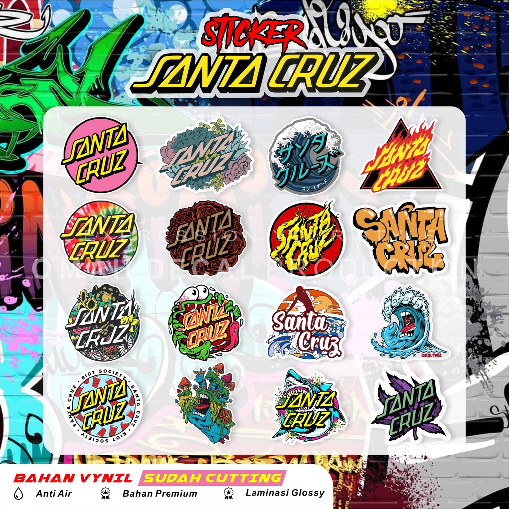 

STICKER PACK SANTA CRUZ STIKER AESTHETIC DISTRO SANTACRUZ ANTI AIR STICKER LAPTOP CASE HP HELEM