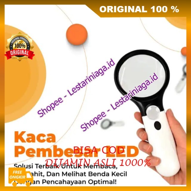 

Kaca Pembesar Led Magnifier Gelas Kaca Pembesar Dengan Lampu 3 LED Solusi Terbaik Untuk Membaca, Menjahit Dan Melihat Benda Kecil Dengan Pencahayaan Optimal ORIGINAL