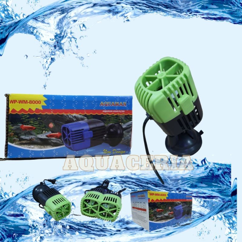 QV58KJ AQUAMAN WP-WM 8000 WAVE MAKER POMPA MESIN GLOMBANG AQUARIUM KOLAM