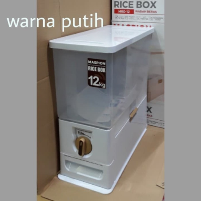 Rice box maspion 12kg wadah beras tempat beras - Hijau