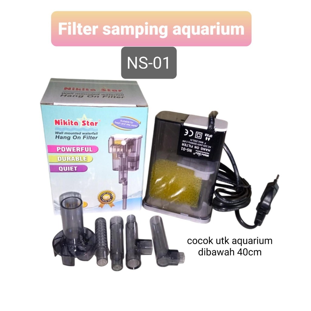 Filter Aquarium Gantung Hang on NS 01. utk aquarium 20-40cm