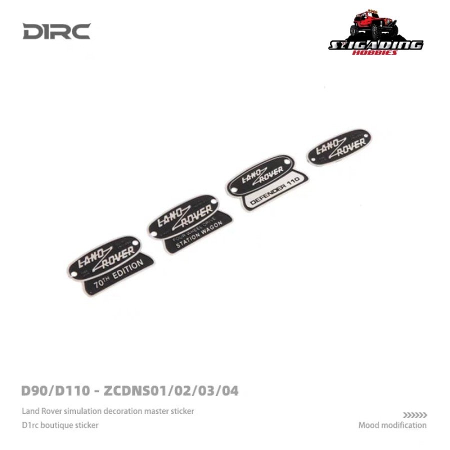 D1RC Metal Emblem Land Rover Defender RC Adventure 1/10