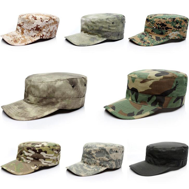 Men Hat Outdoor US BDU Caps Blank Plain Camo Fitted Tactical  Baseball Snapback Unisex Camouflage Ad
