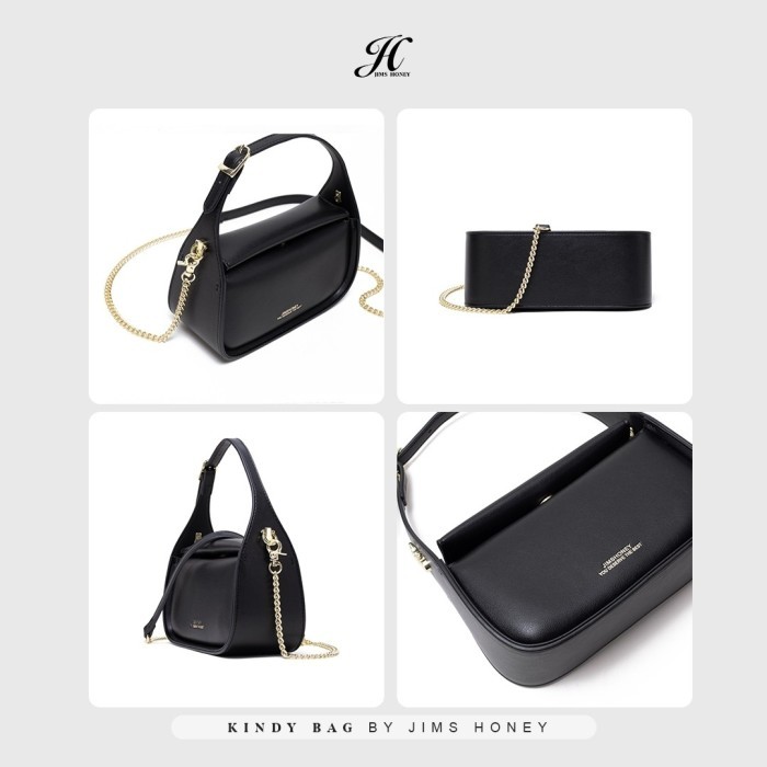 PROMO - JH KINDY BAG (BOX EXCLUSIVE) - Tas Selempang JIMS HONEY Ori JIMSHONEY - BLACK