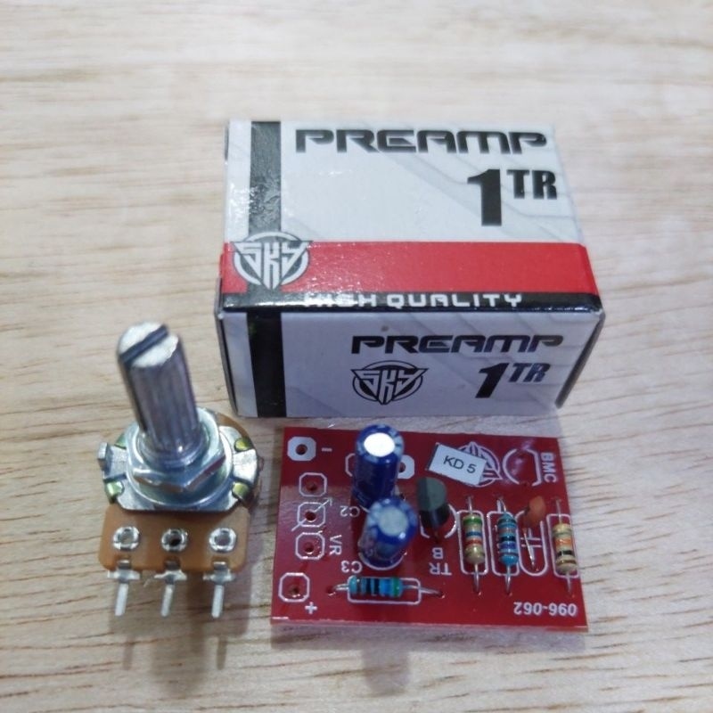 KIT PreAmp MIC 1 Transistor + potensio Towa Toa microphone