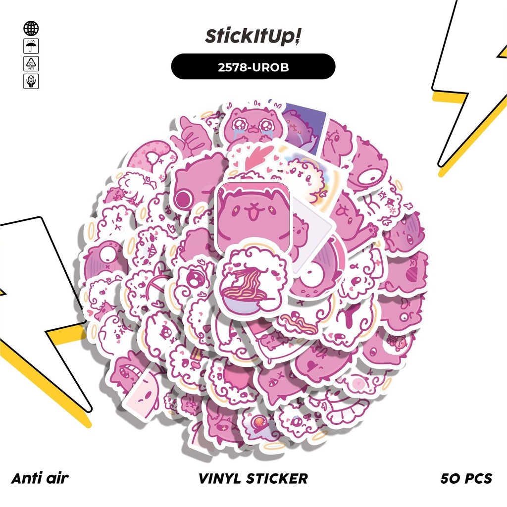 

COD✨ 50 Pcs Stiker FUNNY CHARACTER UROBORO ANGEL AND DEMON STICKER PACK Lucu Anti Air Untuk Dekorasi Notebook Sepeda Skateboard Handphone DIY